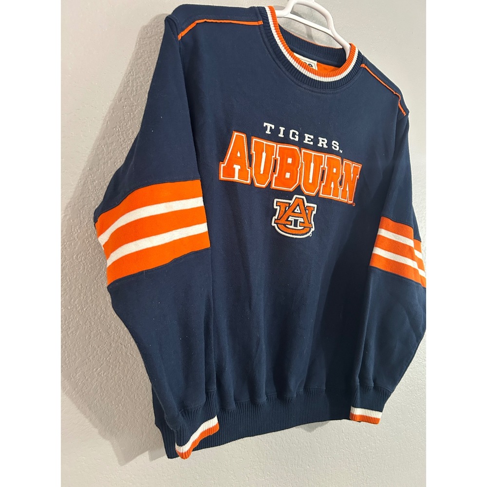 Lee Sport Auburn Tigers Sweatshirt Mens Medium Navy Blue Orange Crewneck Fleece - Picture 4 of 7